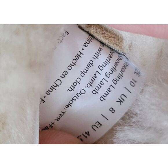 Dluxe by Dearfoams Women's L (10) Memory Foam Lamb Fur Slide Slippers - Picture 9 of 10